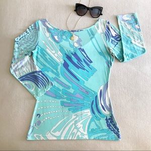 Emilio Pucci Original Vintage Boatneck Shirt Small